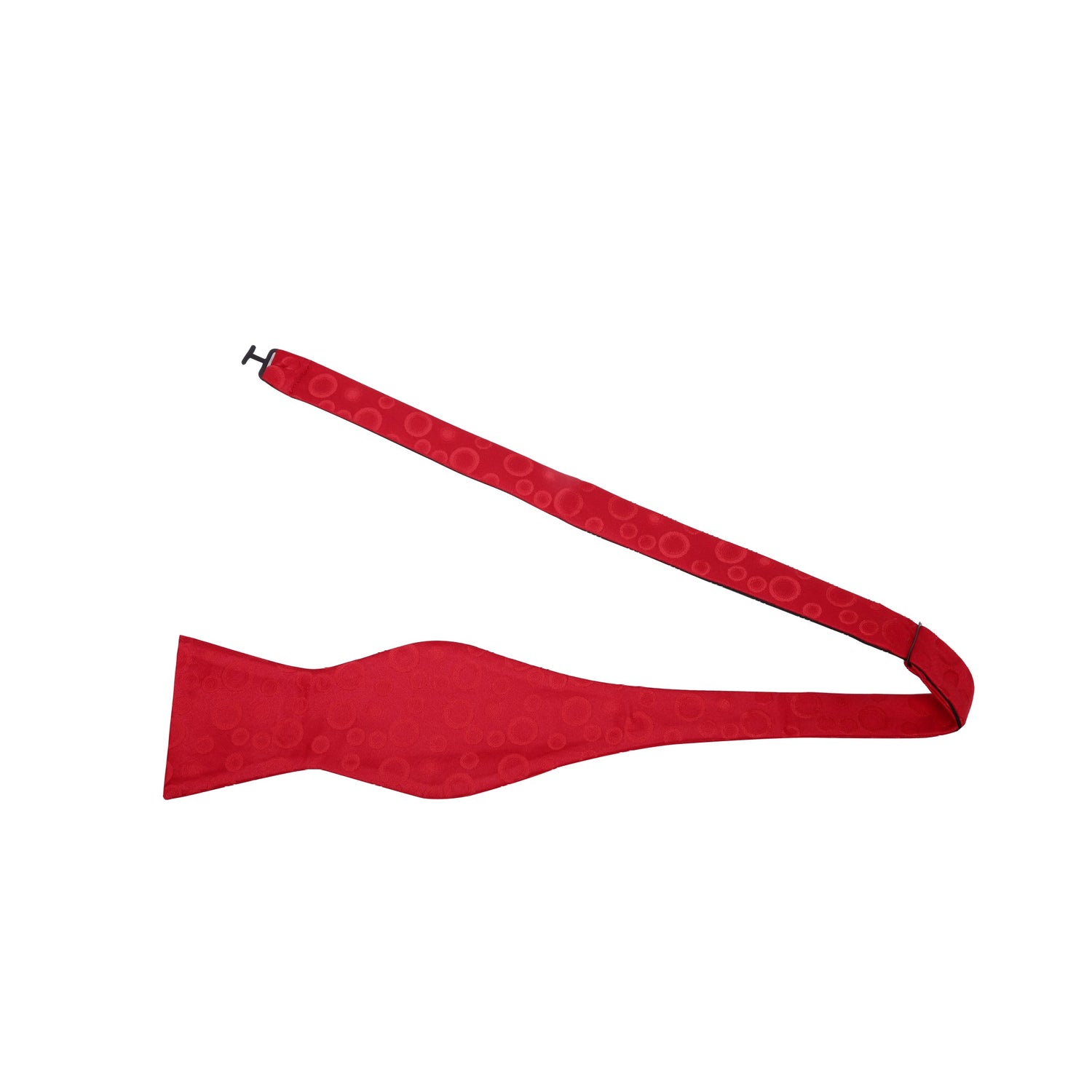 Self-Tie: A Red Polka Dot Pattern Silk Self Tie Bow Tie