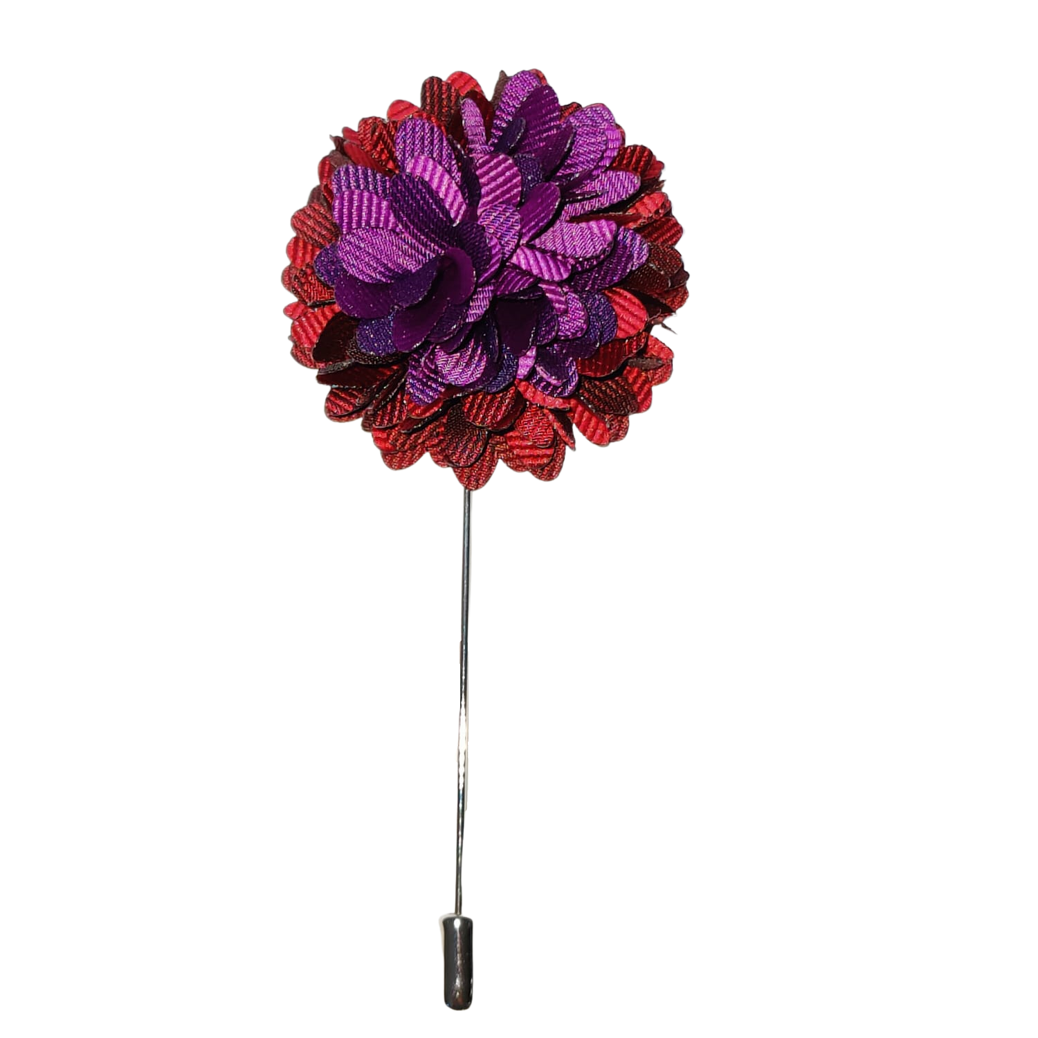 Red with Purple Blossom Lapel Pin