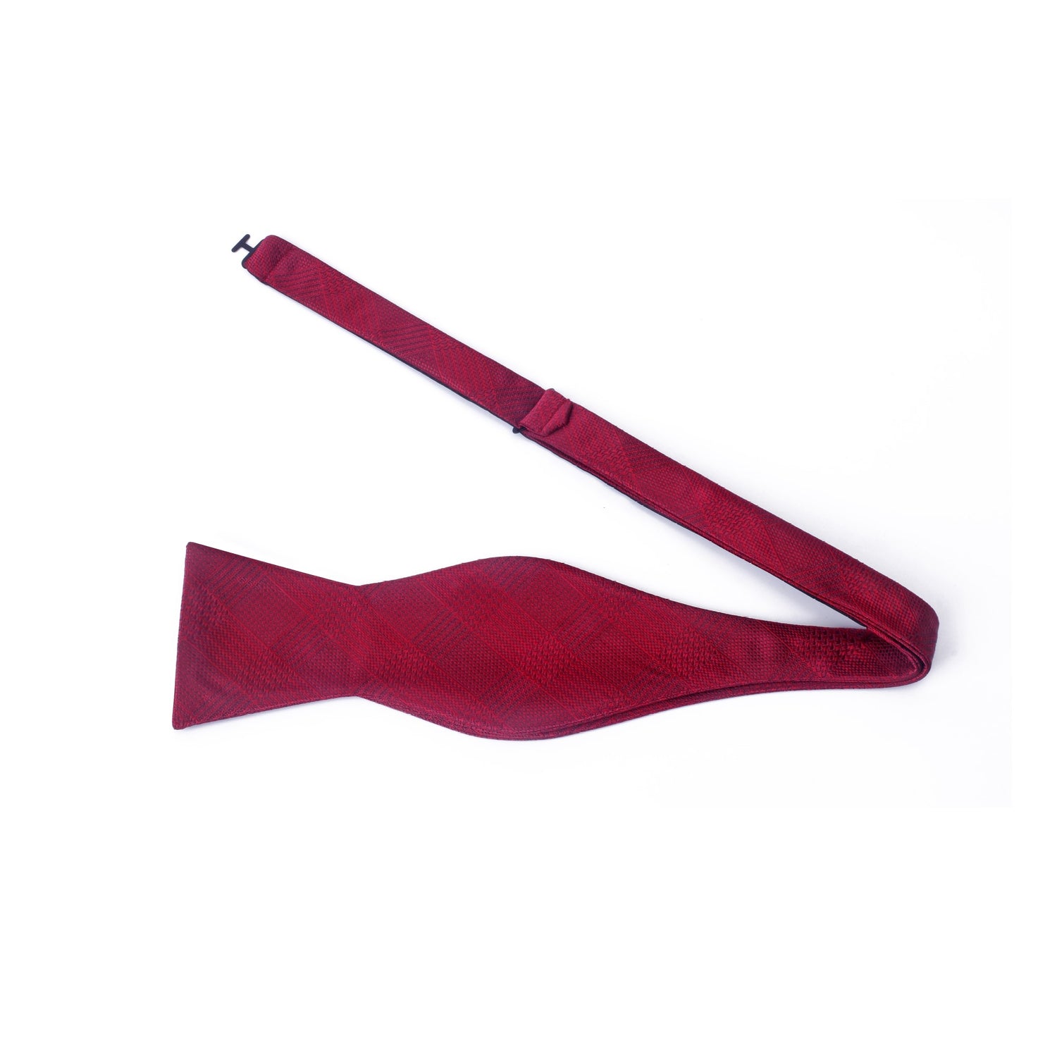 Red Stanford Plaid Self Tie Bow Tie