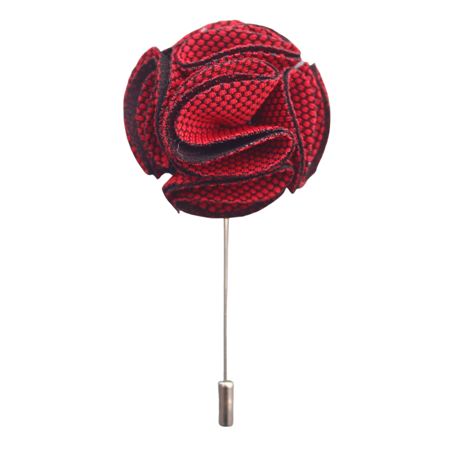 A Bright Red Textured Burst Lapel Pin||Bright Red
