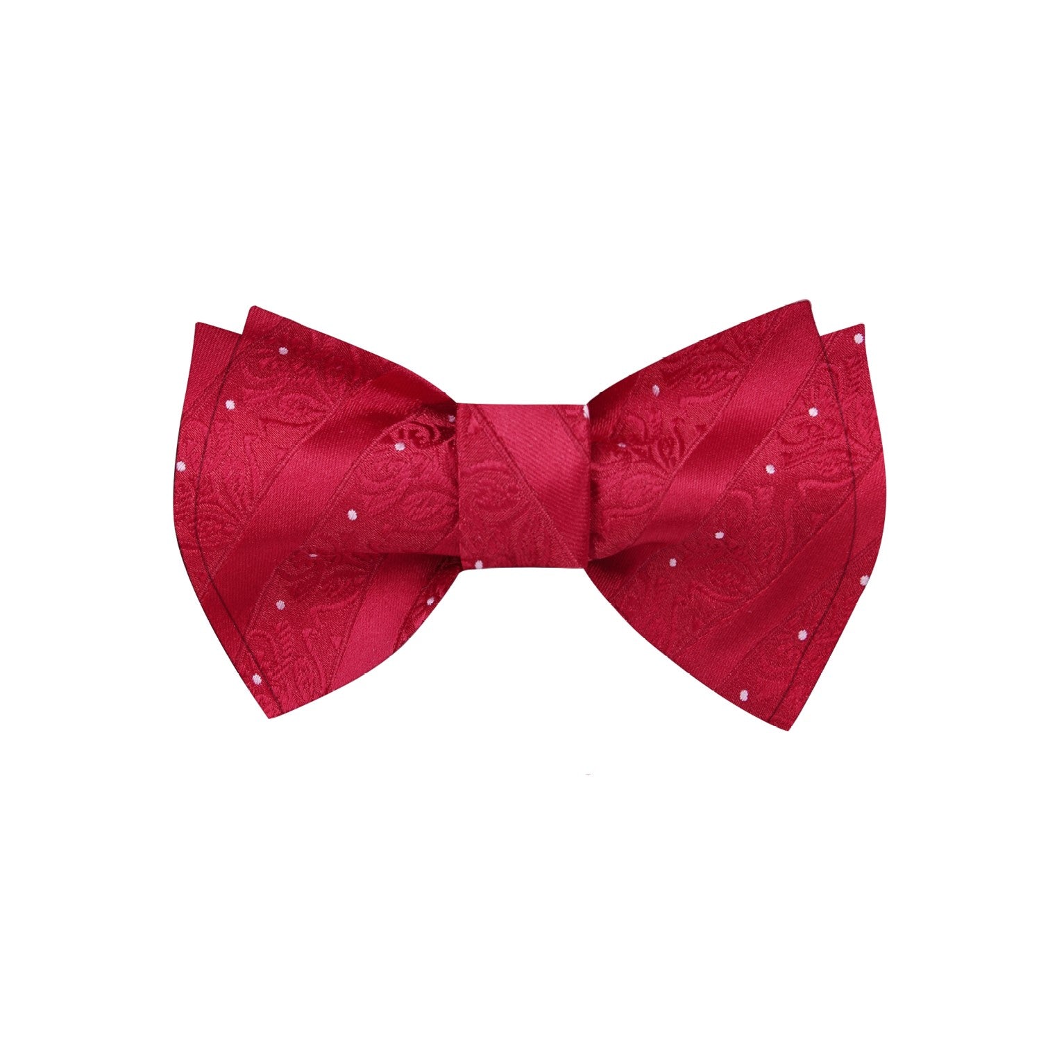 Red Bow Tie with Floral Texture Bow Tie