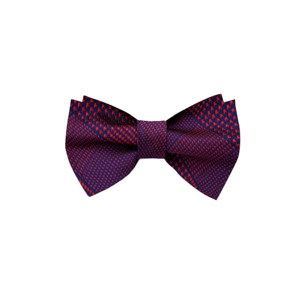 Red Blue Geometric Bow tie||Showstopping Red/Knight Blue||Red