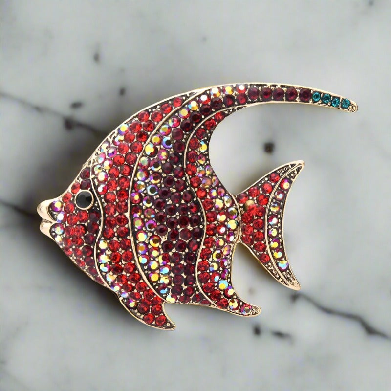 Red Angel Fish Lapel Pin