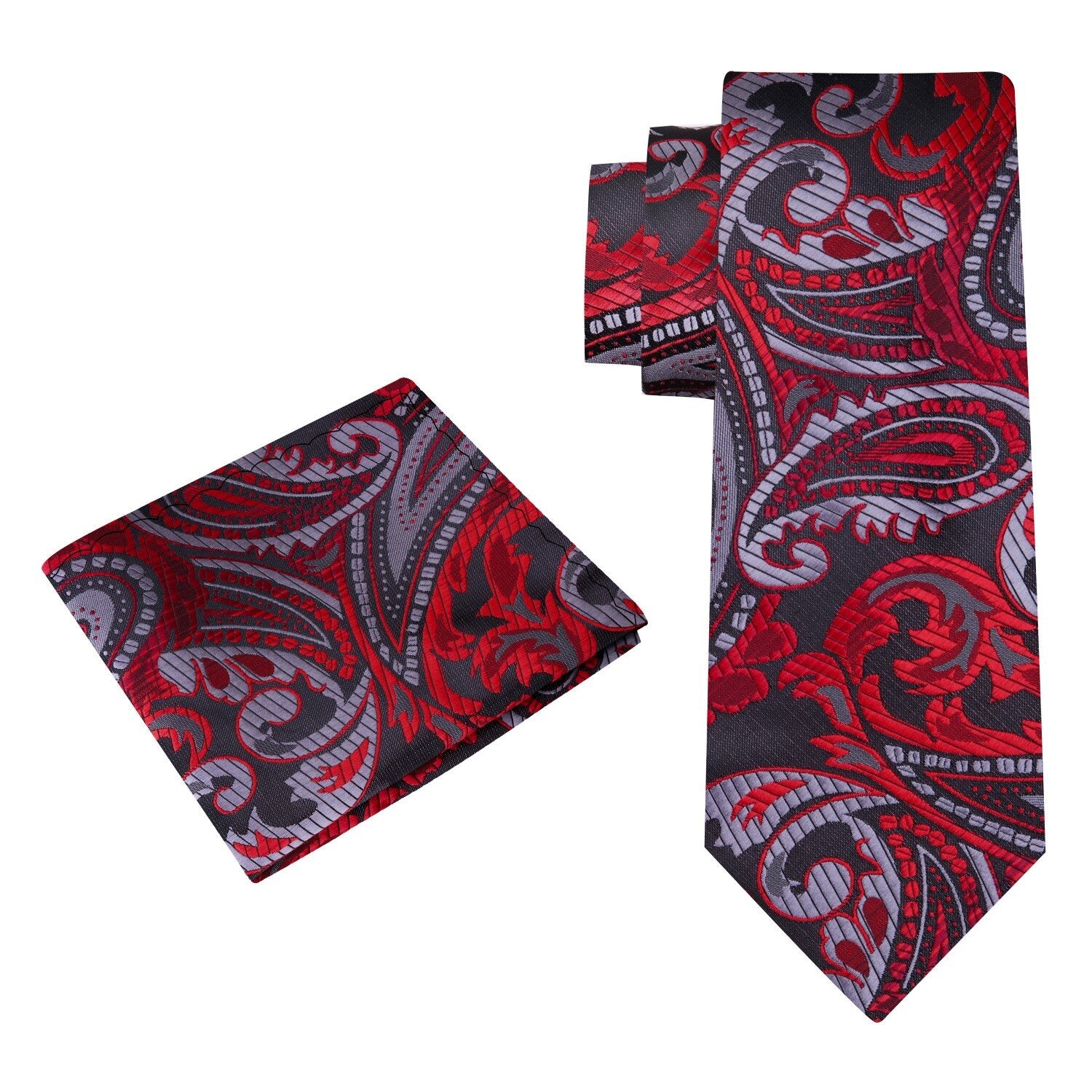 Dark Red Paisley Tie