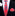 Thin tie view red peace tie and square||Red, Blue, Gold