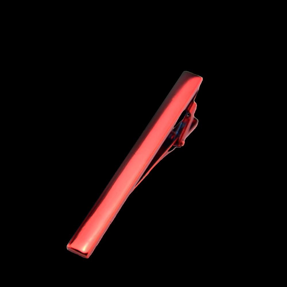 A Solid Red Colored Tie Bar