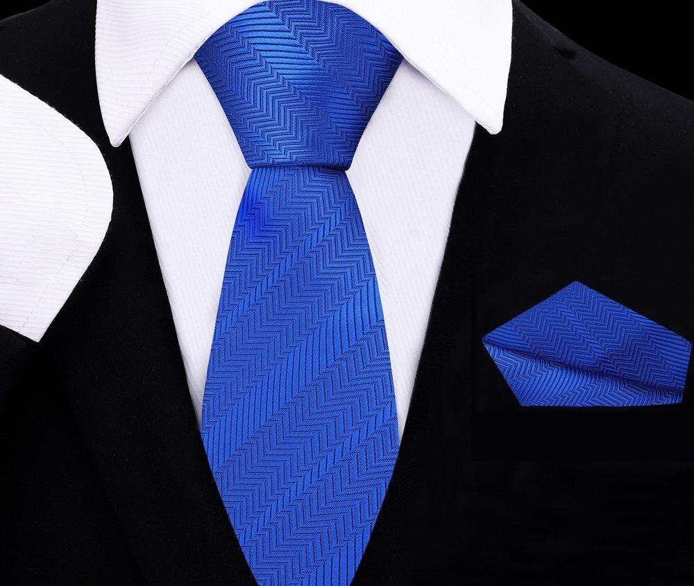 Kids Rich Royal Blue Tie and Pocket Square