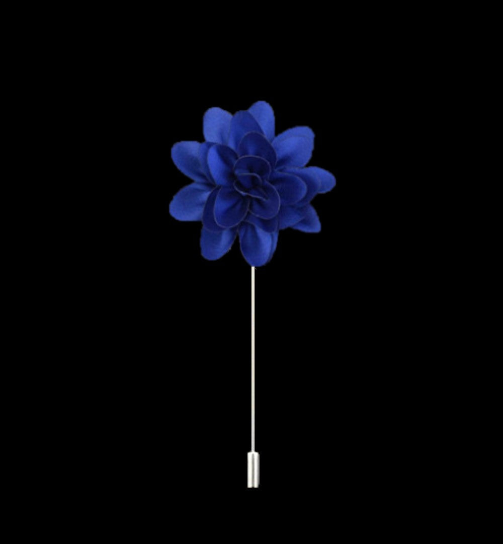 A Blue Color Star Flower Shaped Lapel Pin||Royal Blue