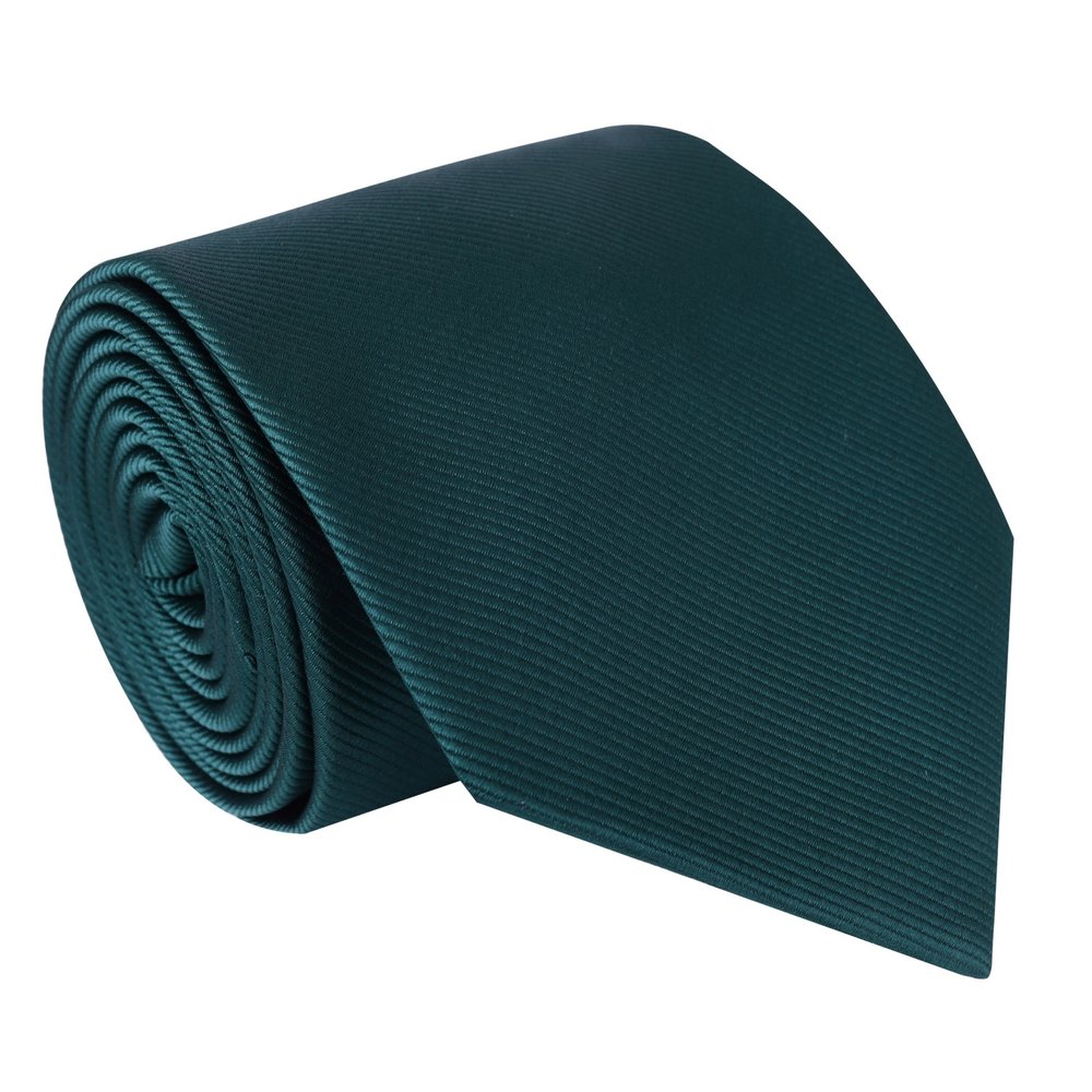 A Solid Sea Green Colored Silk Necktie  ||Dark Green