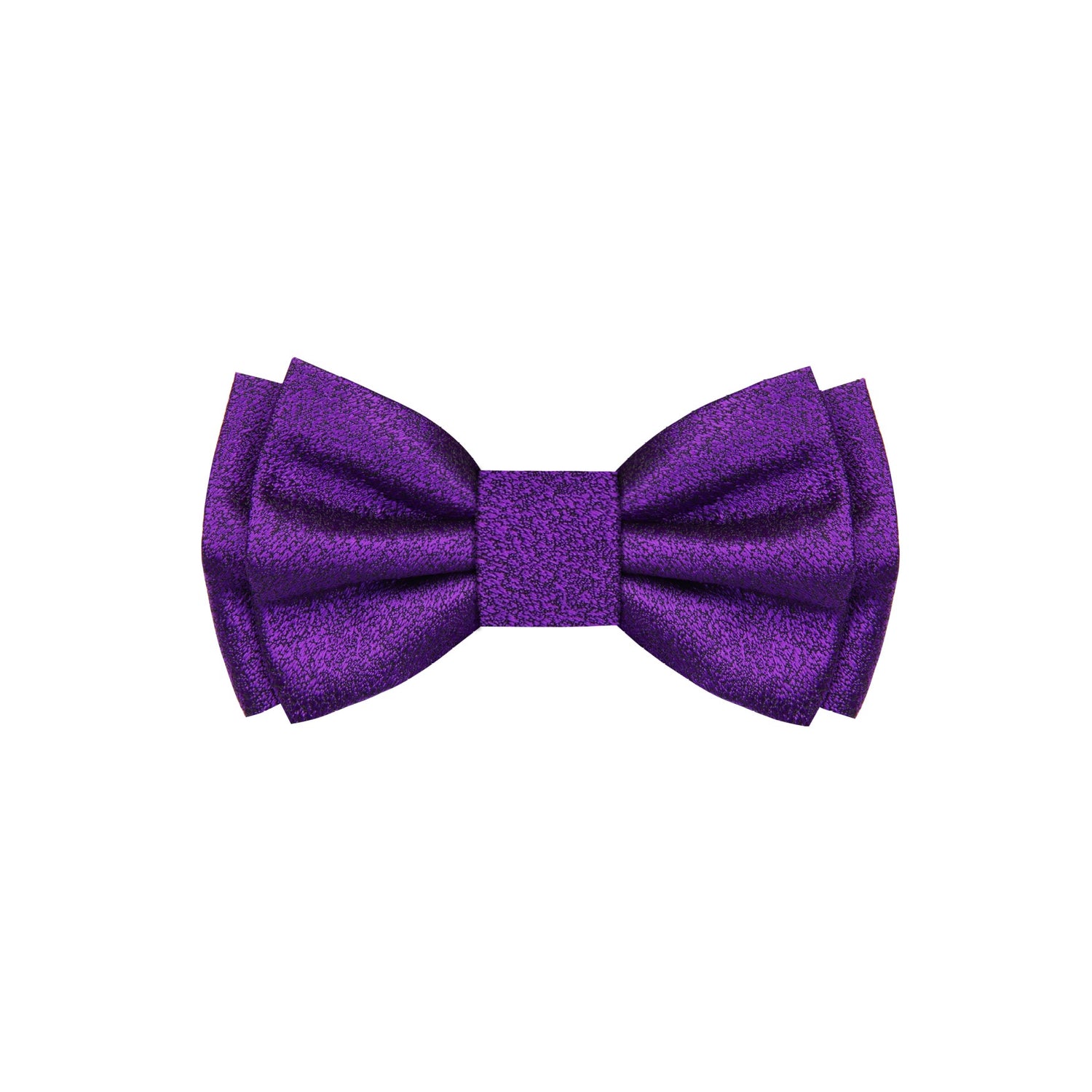 Solid Deep Purple With Texture Bow Tie 