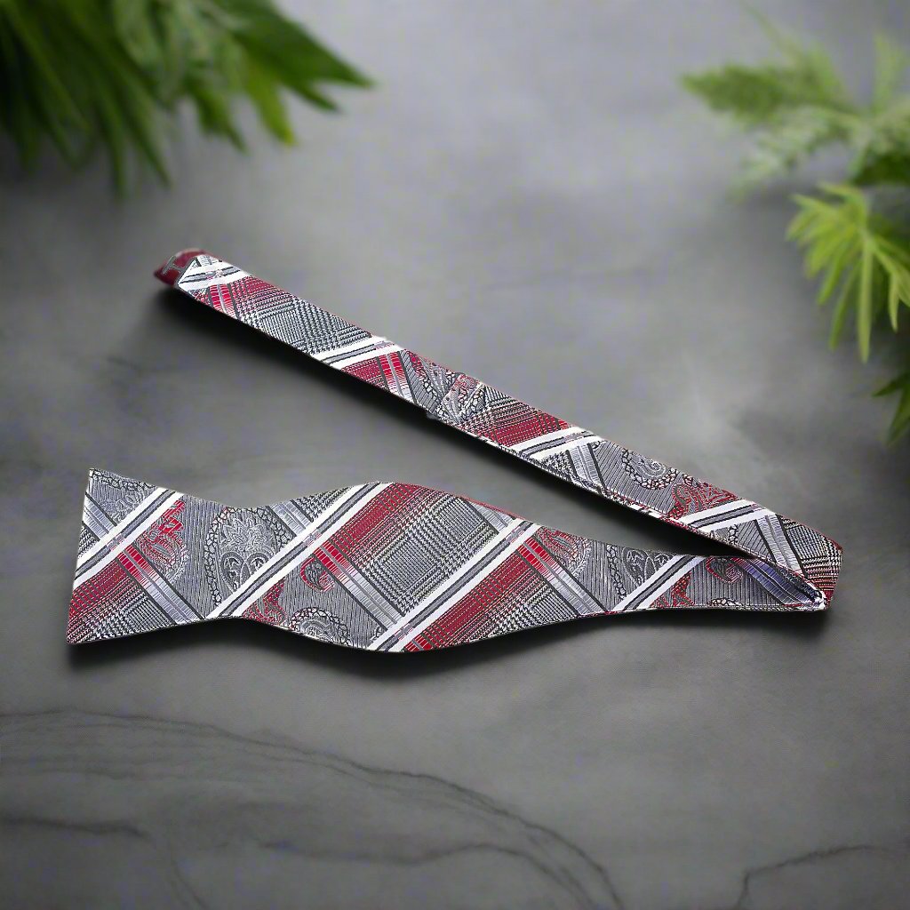 Crest Paisley Bow Tie