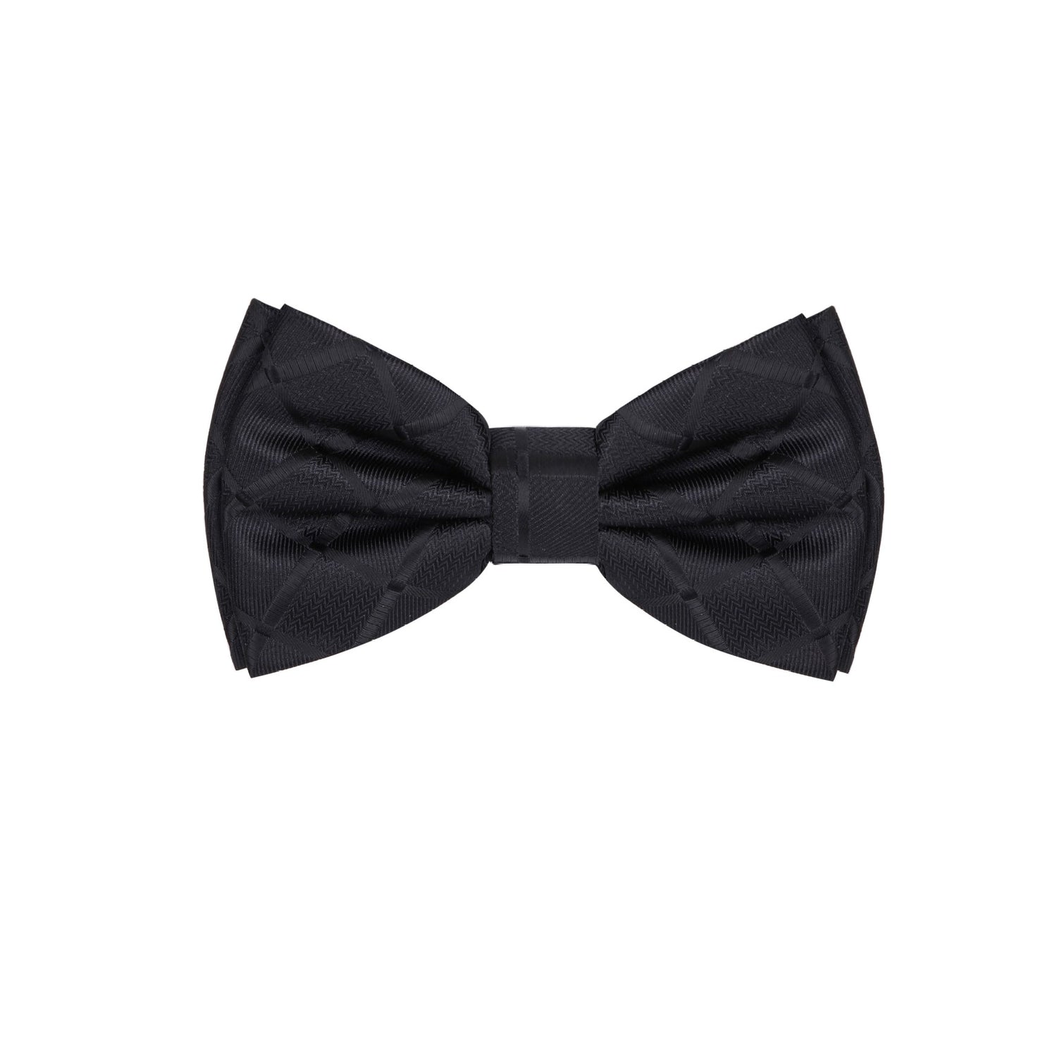 Black with Geometric Texture Bow Tie