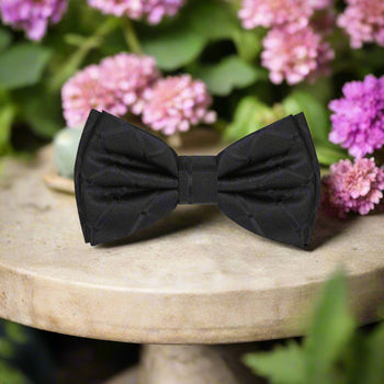 sleek black tie