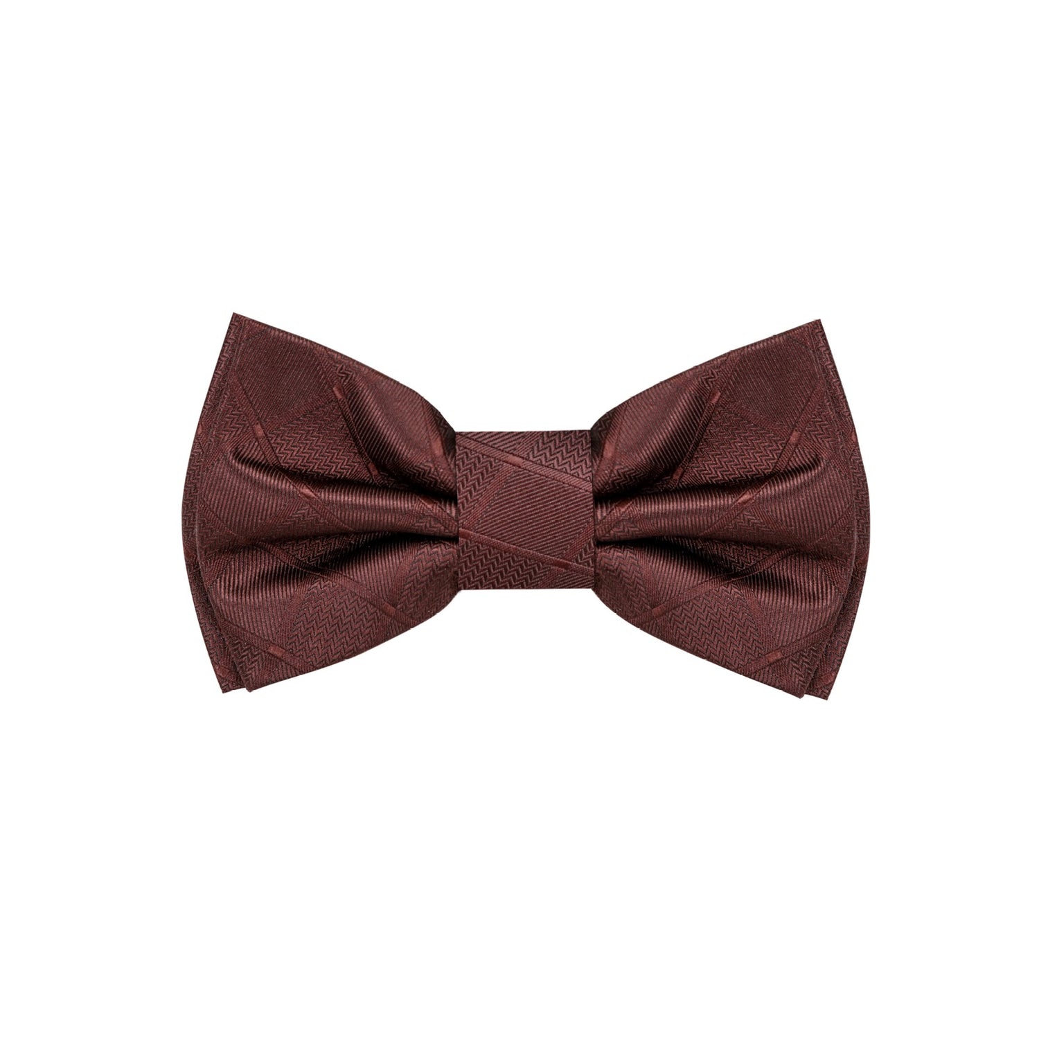 Brown with Geometric Texture Bow Tie
