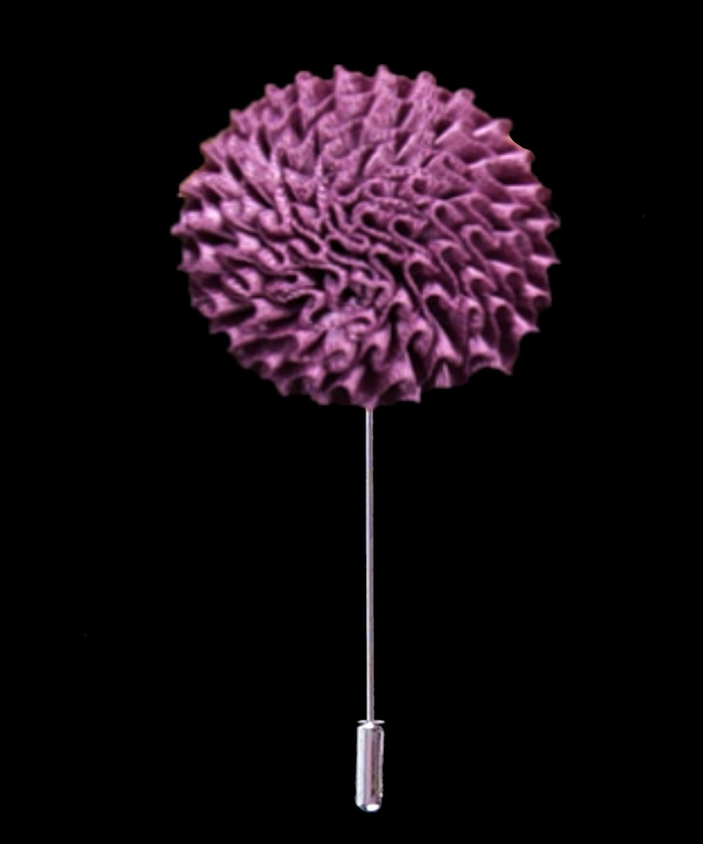 A Solid Soft Purple Intricate Fancy Burst Lapel Pin||Soft Purple