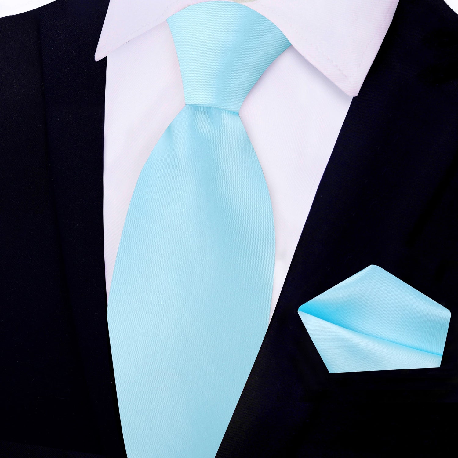 Main: Arctic Blue Tie and Pocket Square