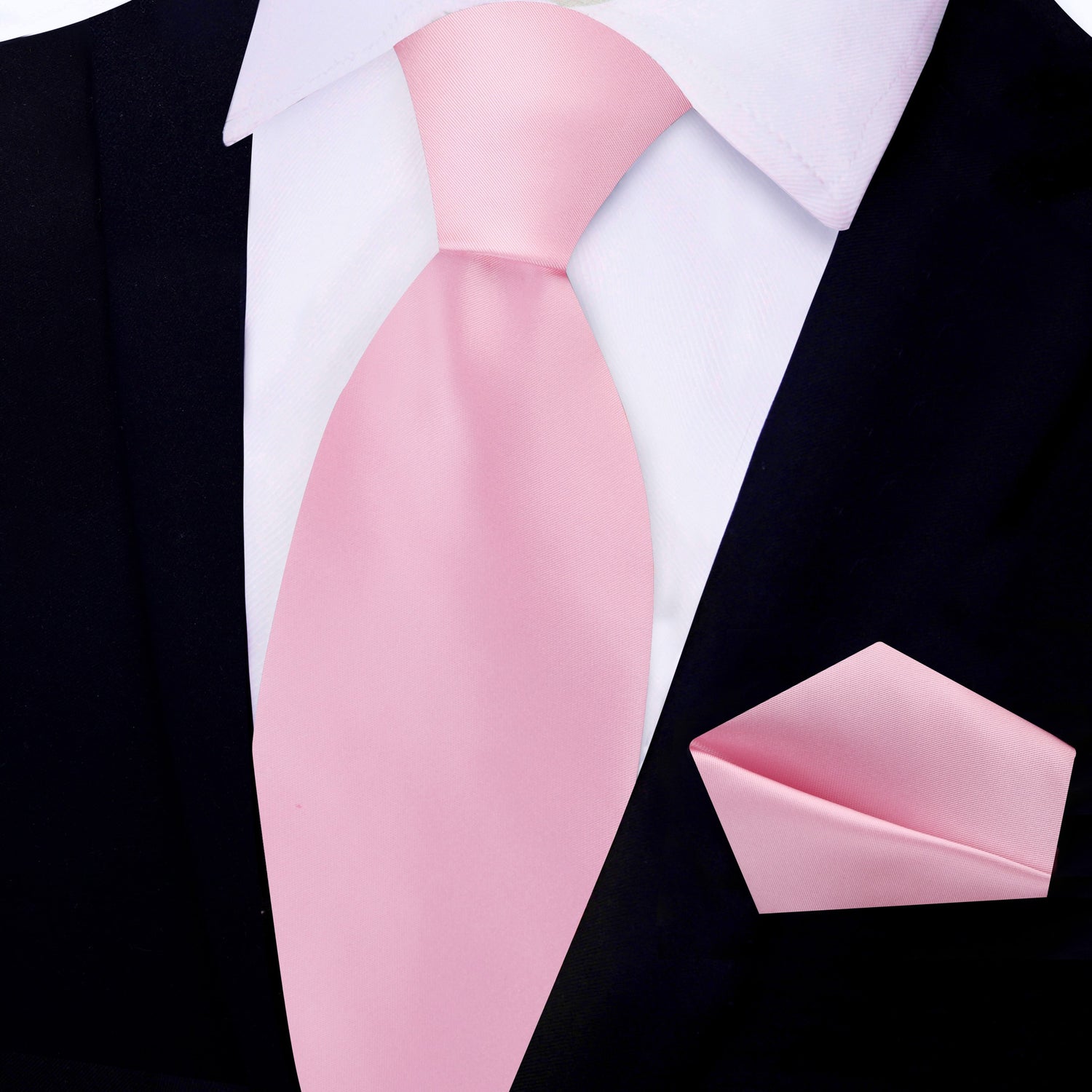 Baby Pink Tie and Pocket Square