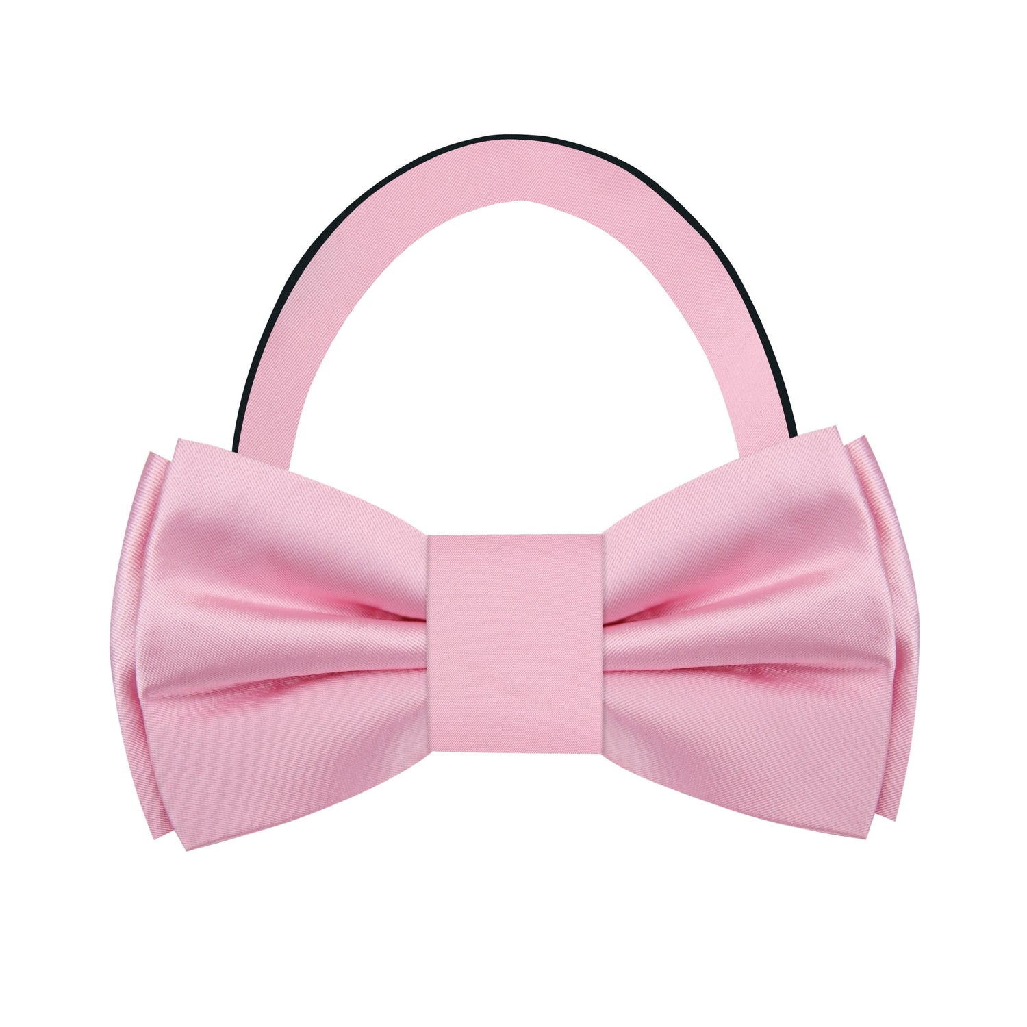 Pre Tied: Solid Glossy Kobi Pink Silk Bow Tie 