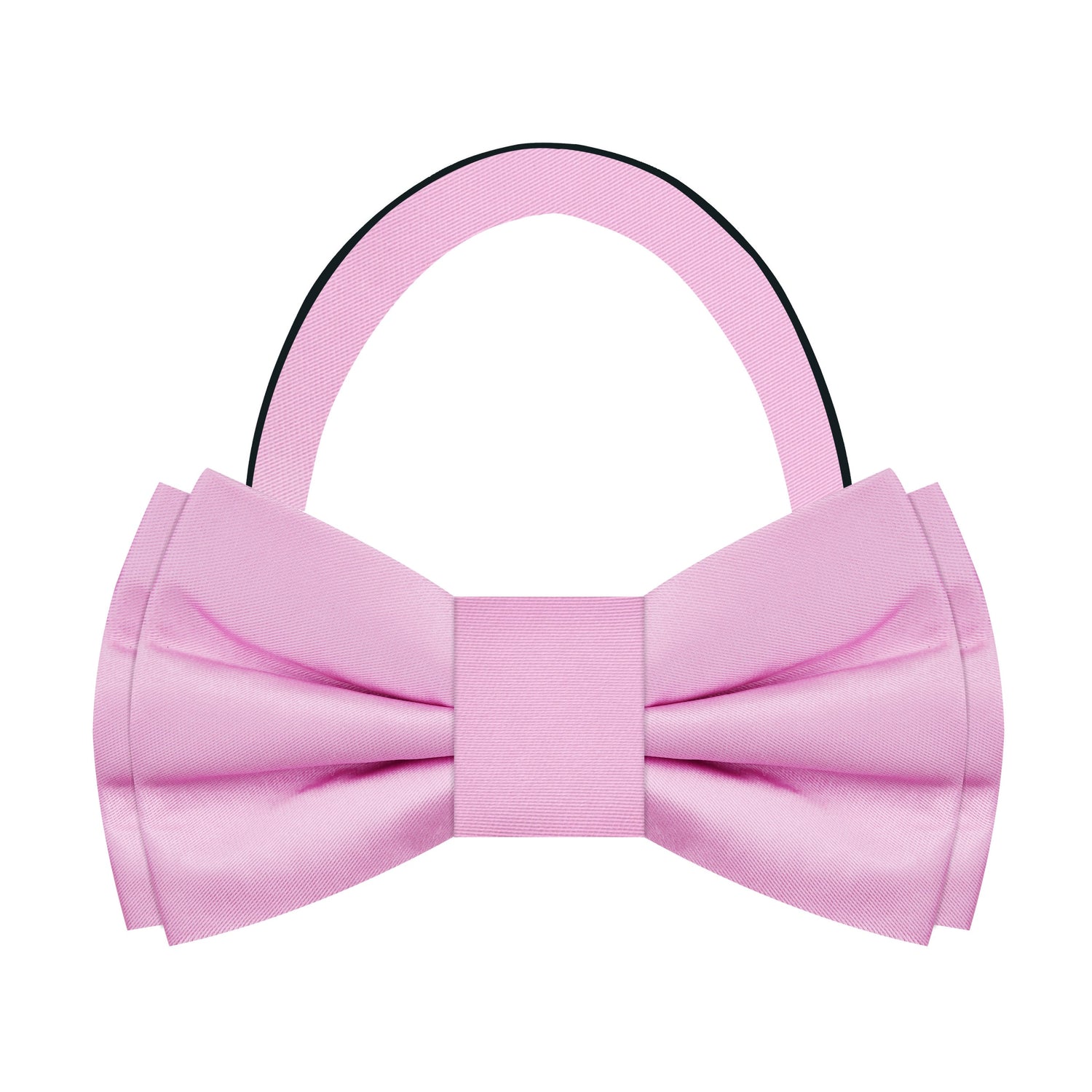 Pre Tied: Solid Glossy Light Orchid Pink Silk Bow Tie 