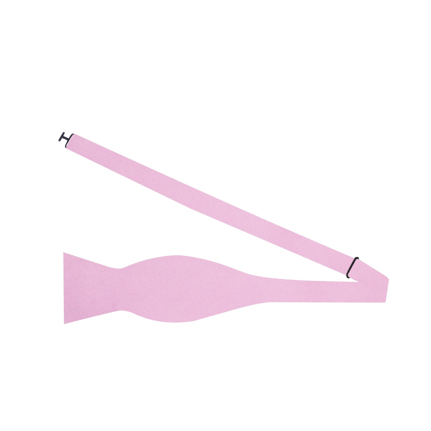 Self Tie: Solid Glossy Light Orchid Pink Silk Bow Tie 