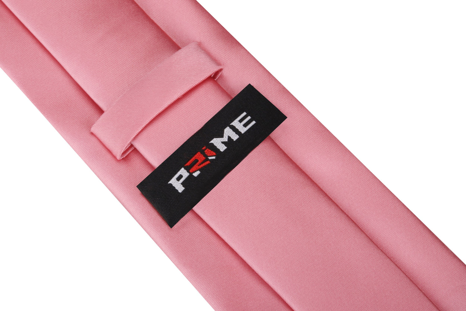 Solid Glossy Salmon Pink Tie Keep