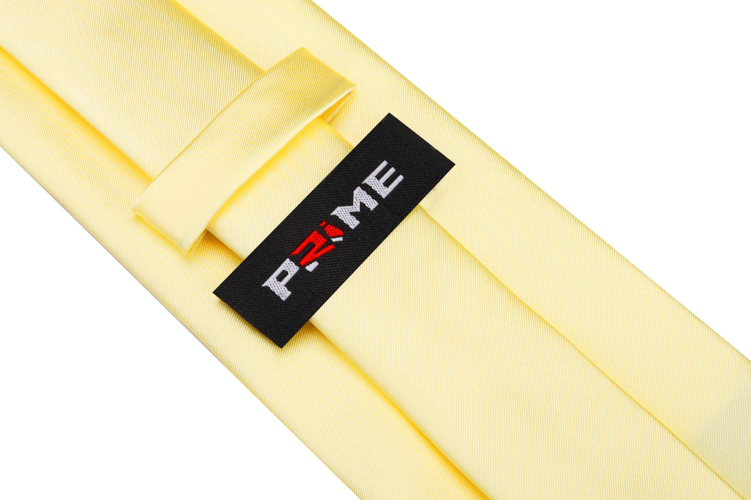 Tie Keep: Solid Glossy Sugar Cookie Yellow Silk Necktie 