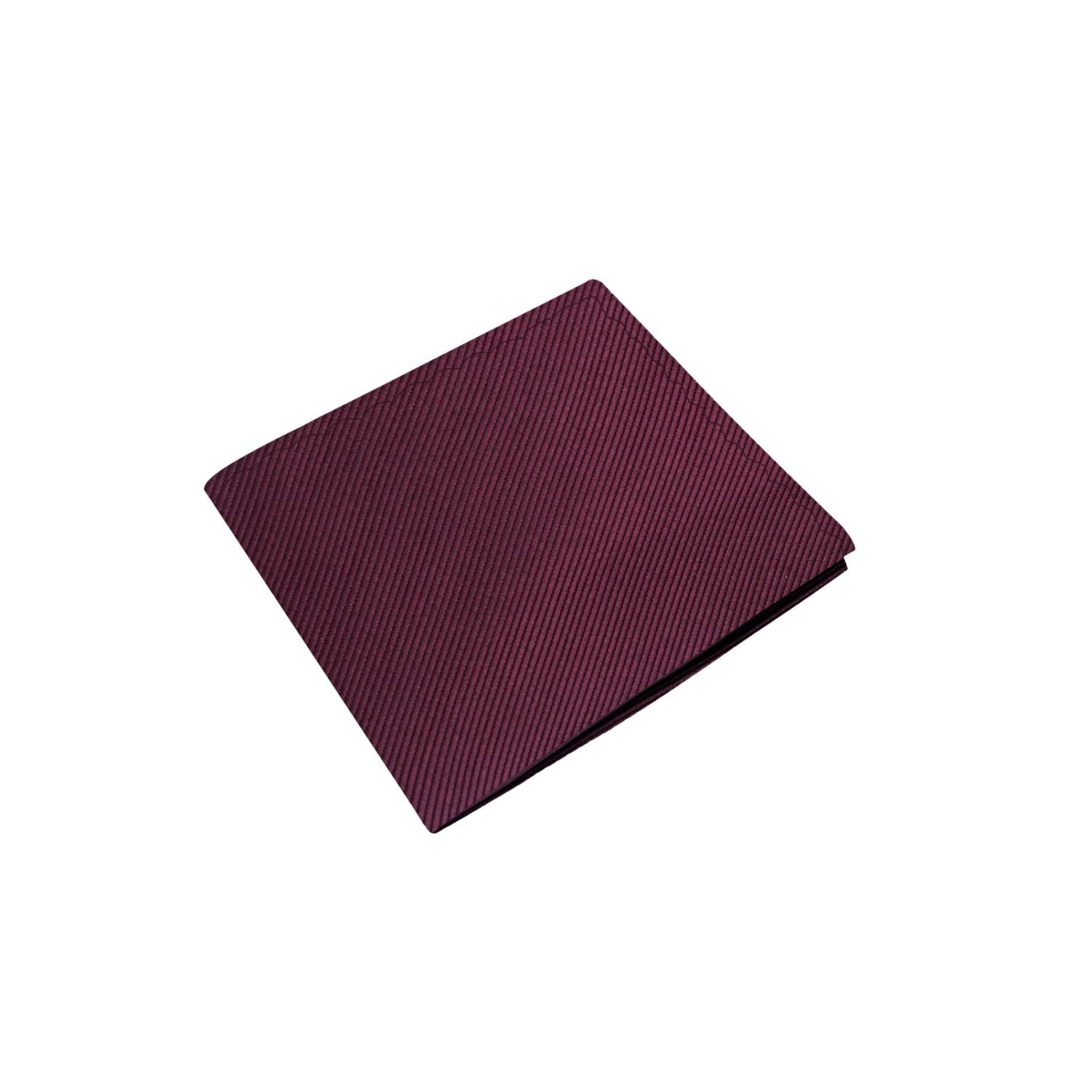A Solid Burgundy Pattern Silk Pocket Square