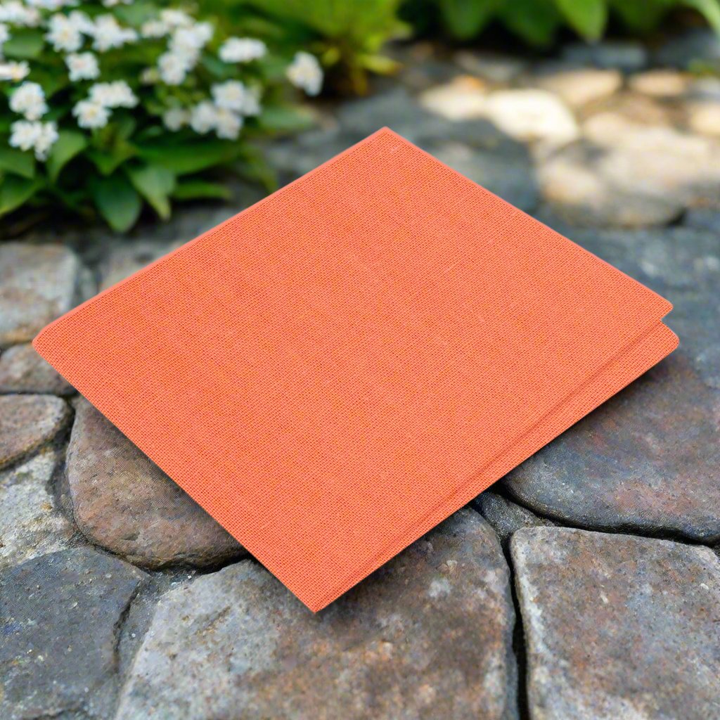 Solid Orange Linen Pocket Square