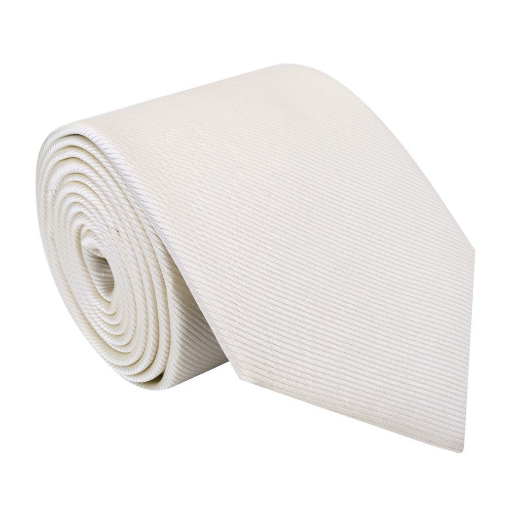 Solid Off White Tie  ||Cream