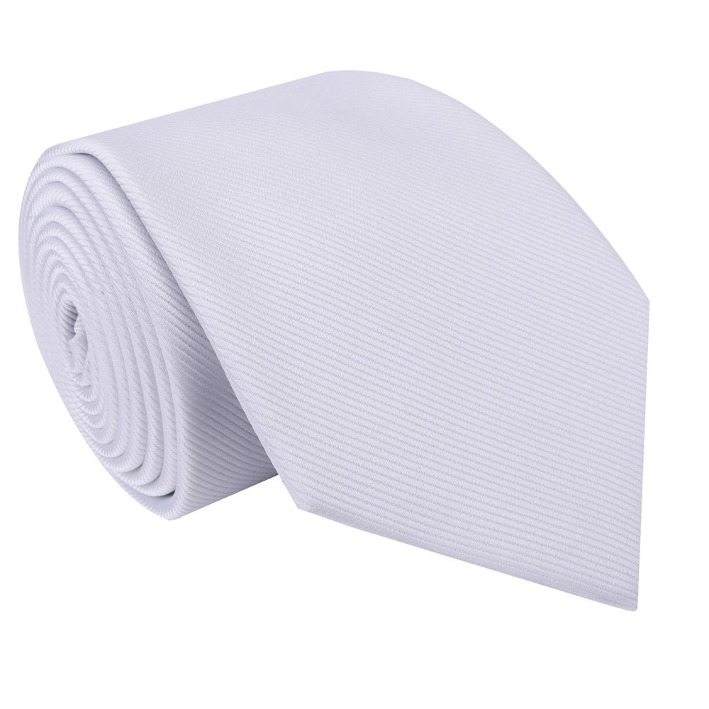 A Solid White Colored Silk Necktie ||White