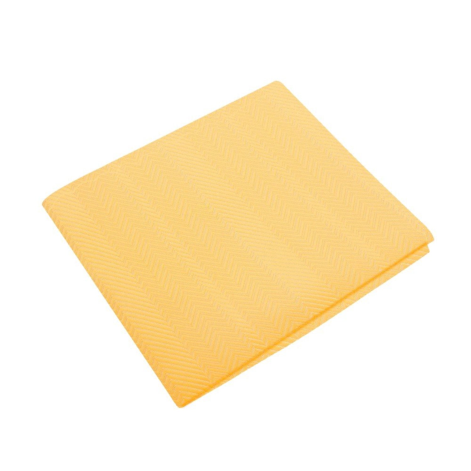A Solid Dandelion Yellow Color with Sophisticated Lined Texture Silk Pocket Square