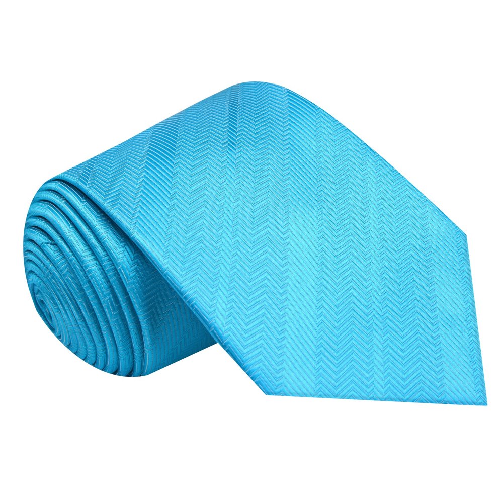 A Solid Electric Blue Pattern Silk Necktie ||Electric Blue