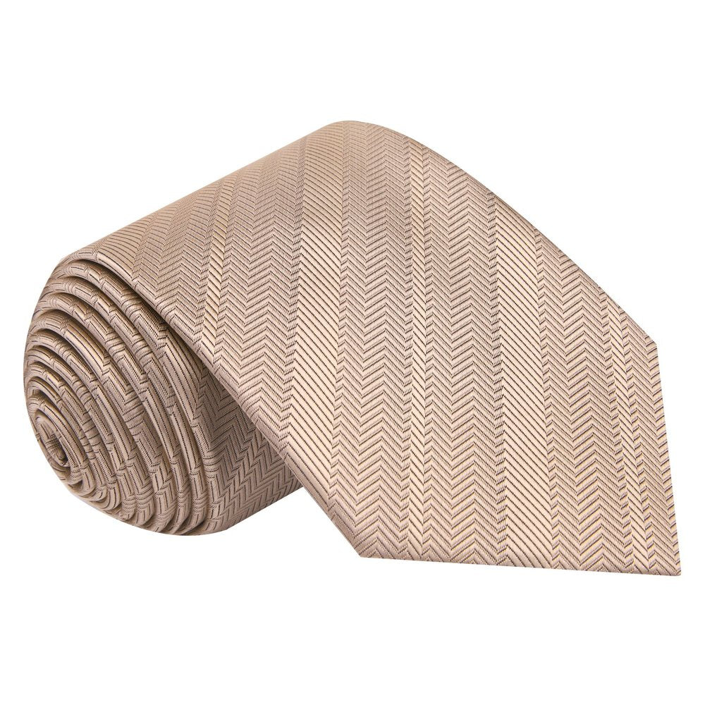 Metallic Wheat Solid Silk Necktie  