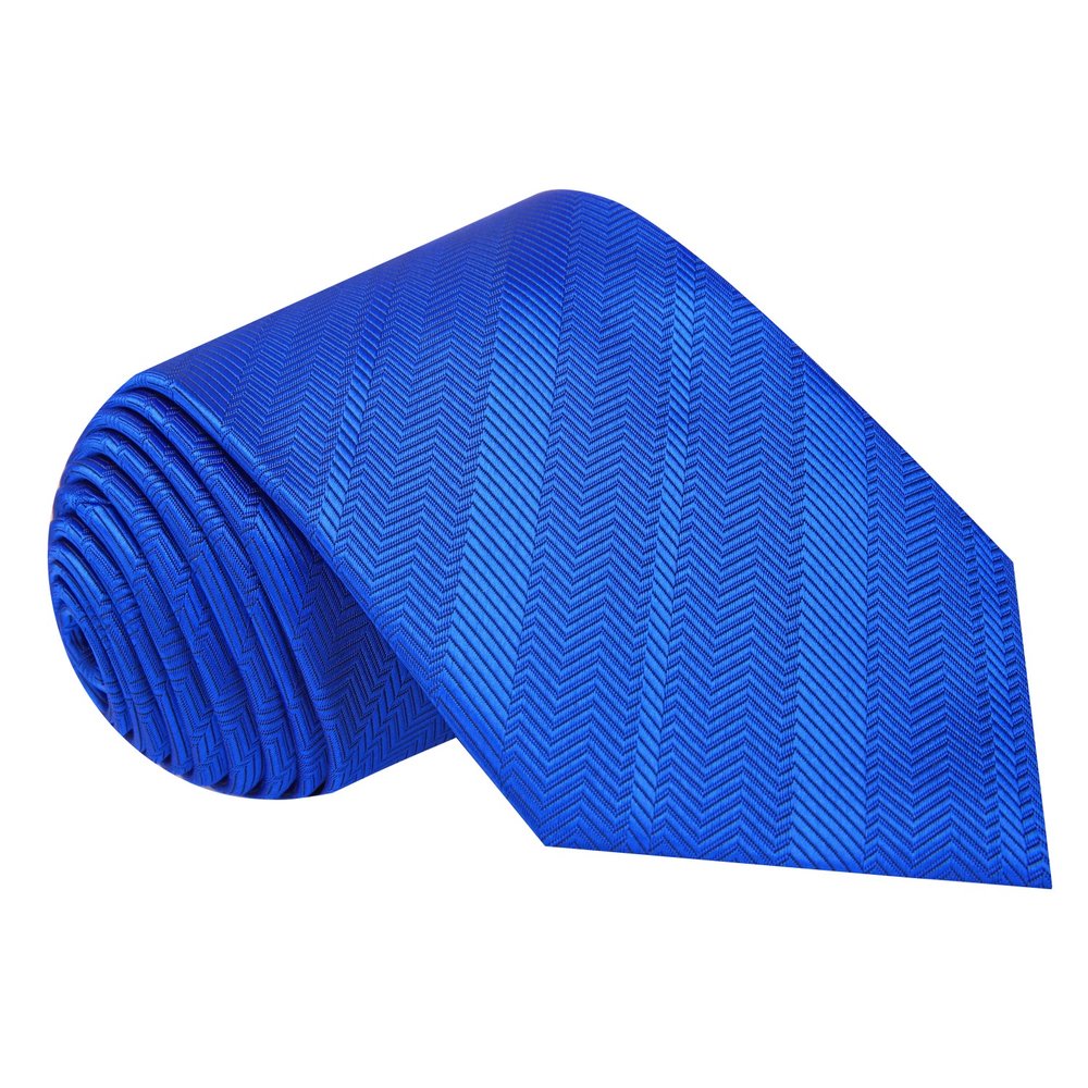 A Solid Rich Royal Blue Pattern Silk Necktie ||Rich Royal Blue
