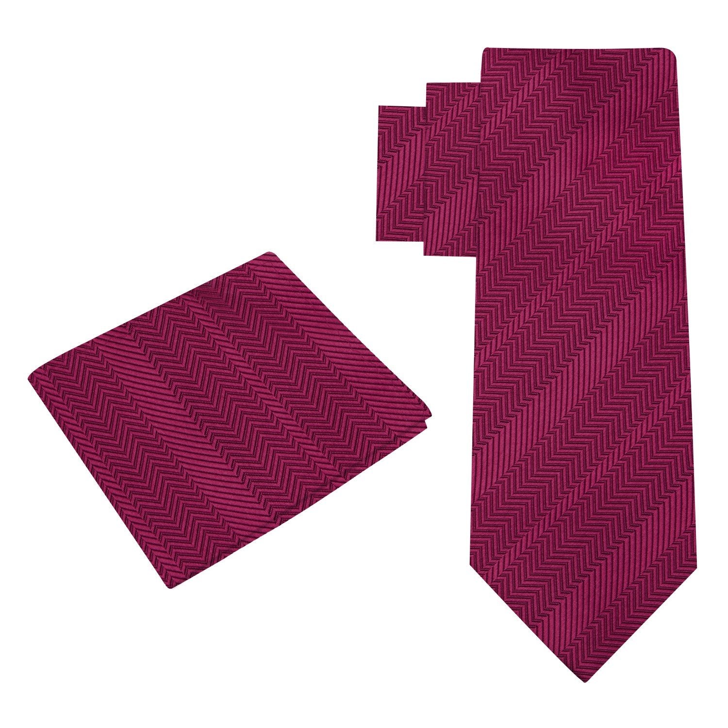 Alt View: Sophisticated Rosewood Tie and Square