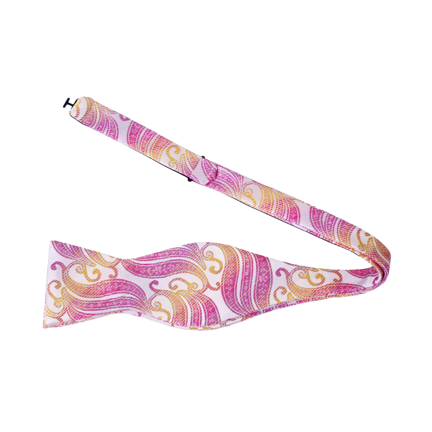 White, Pink, Yellow Abstract Bow Tie