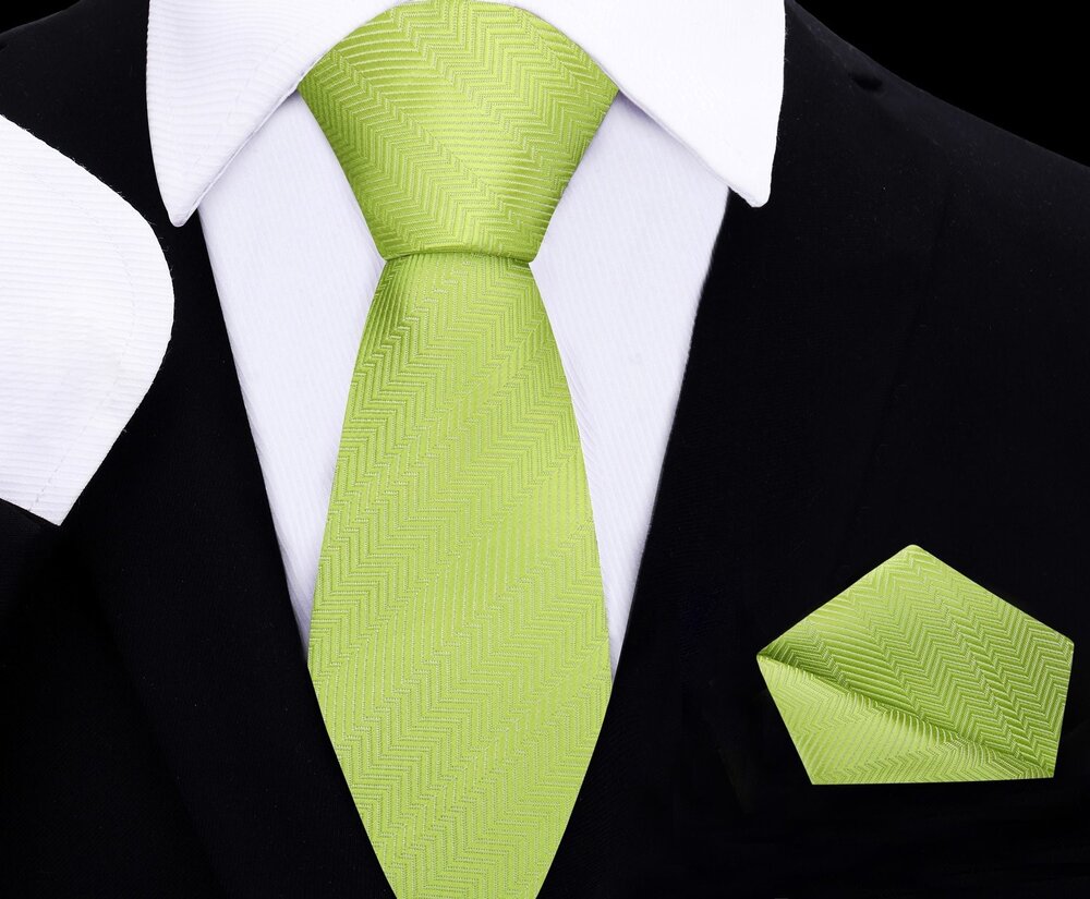 Kids Sweet Lime Tie and Pocket Square