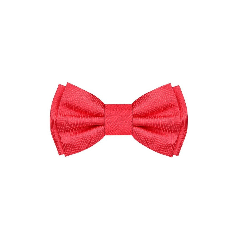A Coral Solid Pattern Self Tie Bow Tie
