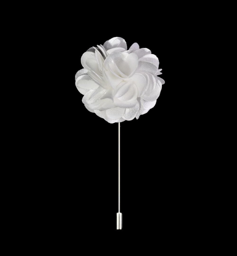 A Solid White Lapel Flower||White