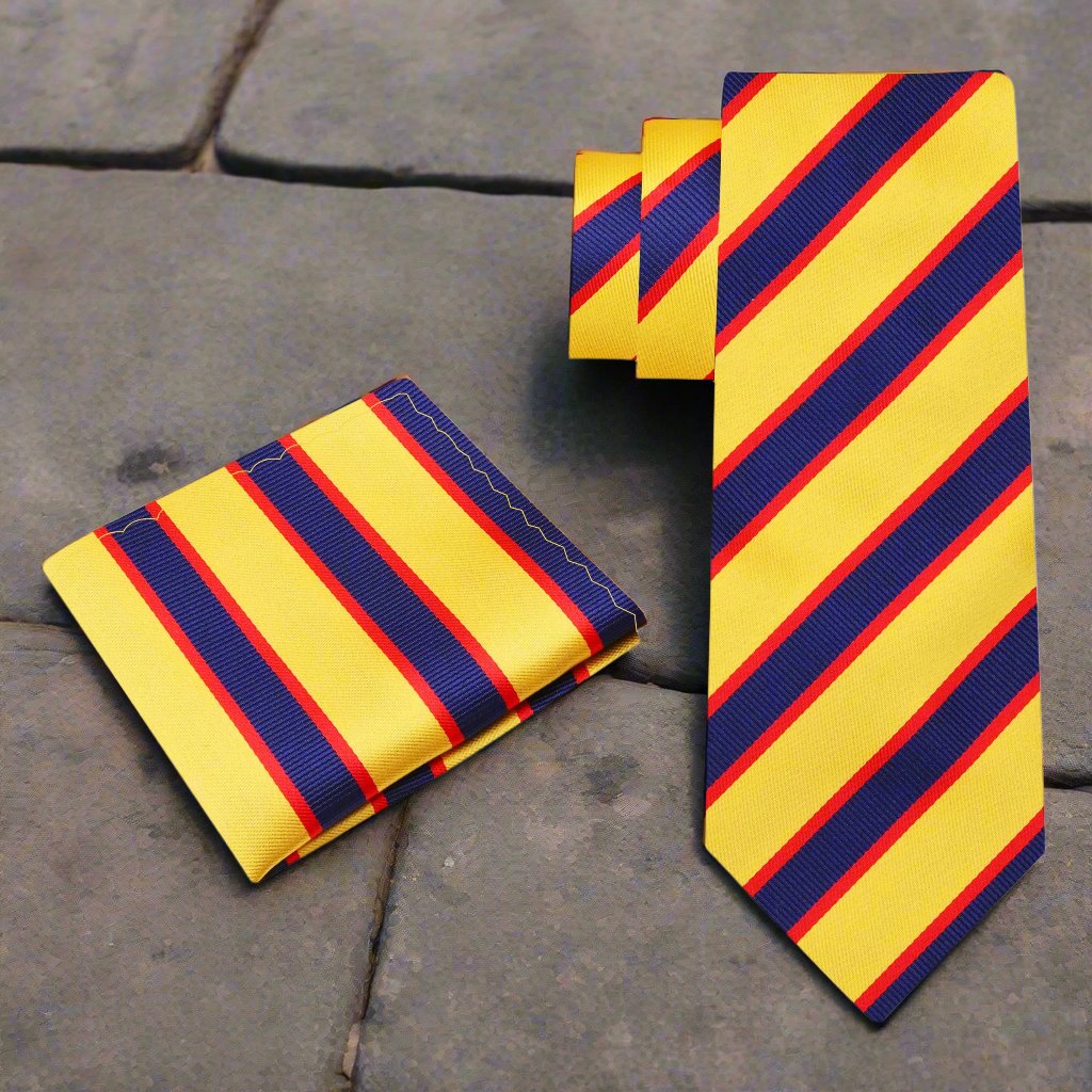 Dark red tie with rectangles patterns