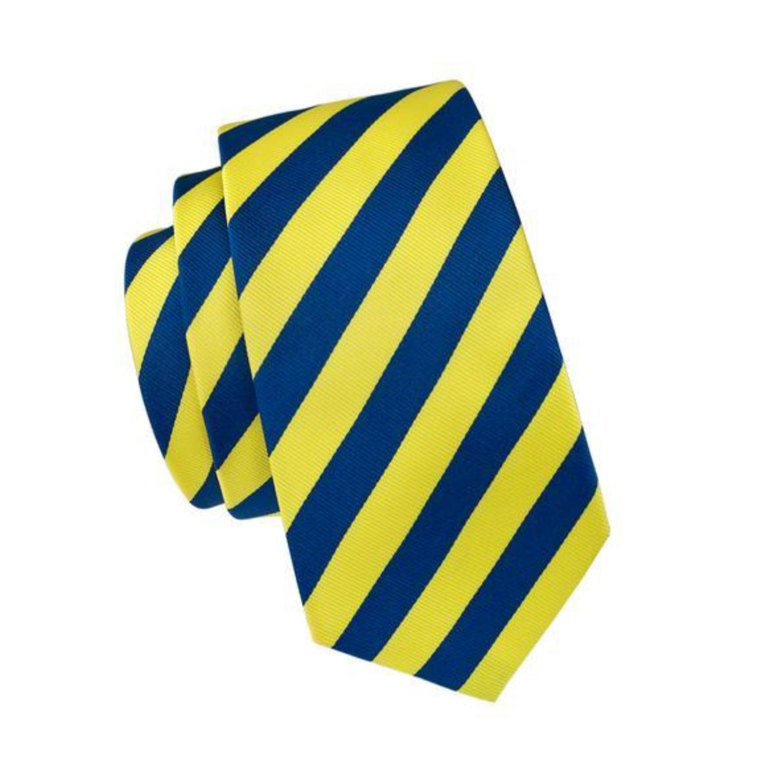 Single Tie: Yellow and Blue Stripe Tie