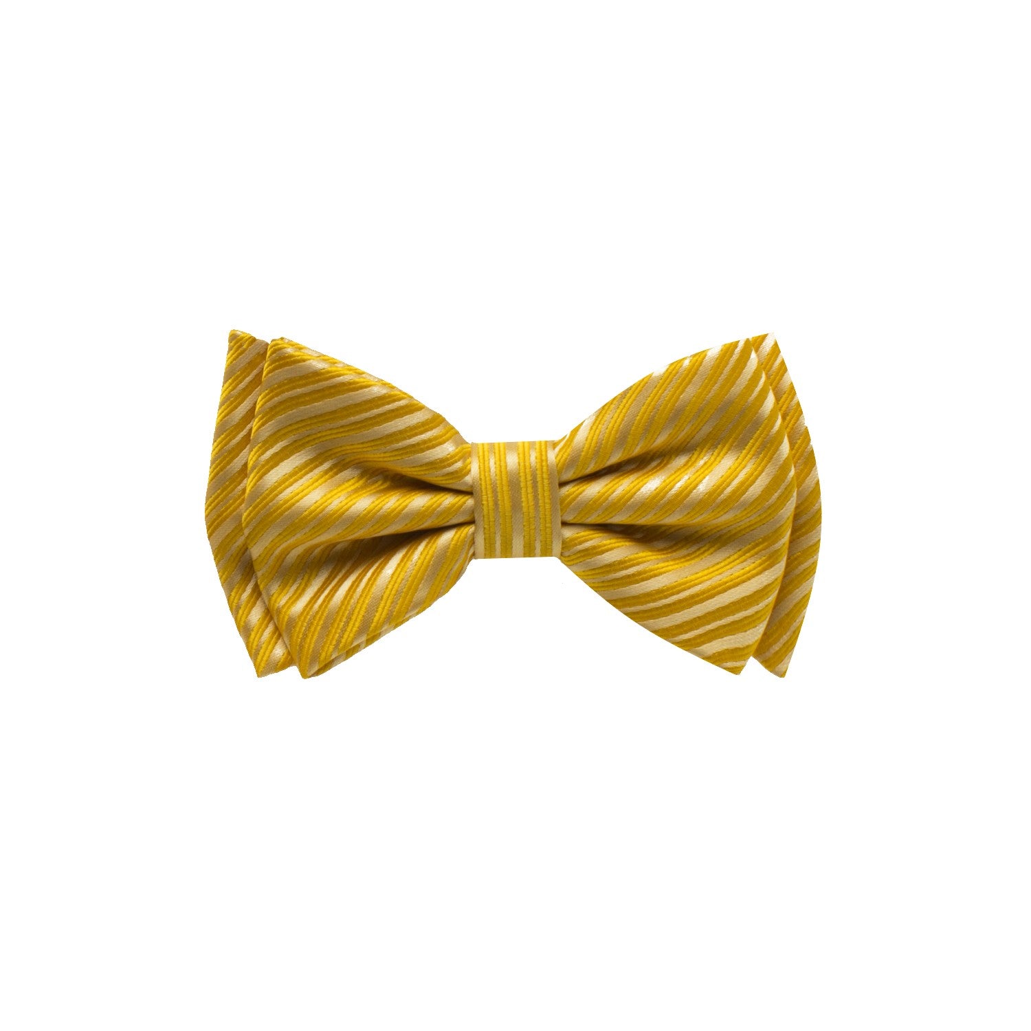 Yellow Pinstripe Bow Tie 