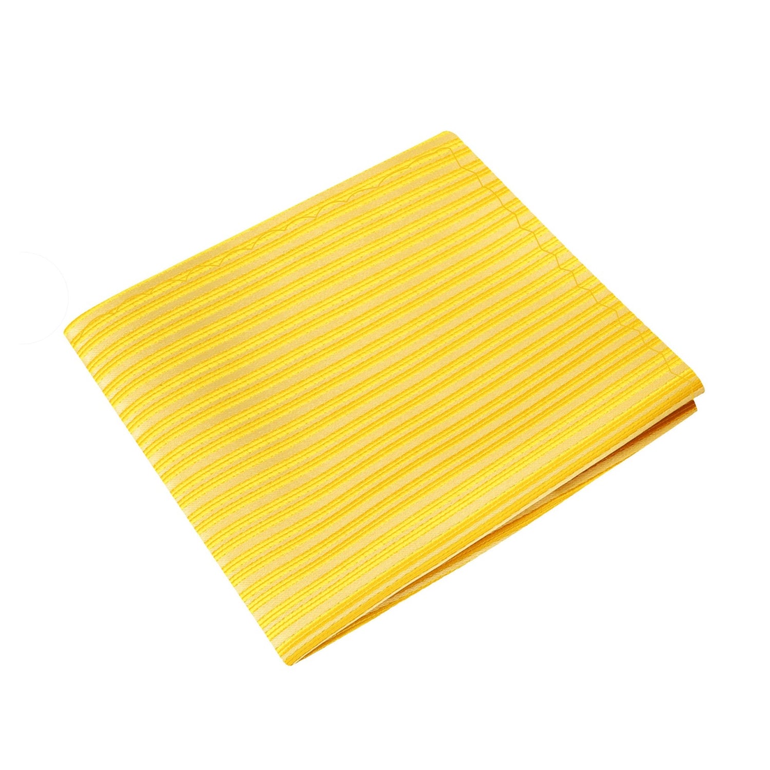 A Yellow Pinstripe Pattern Silk Pocket Square