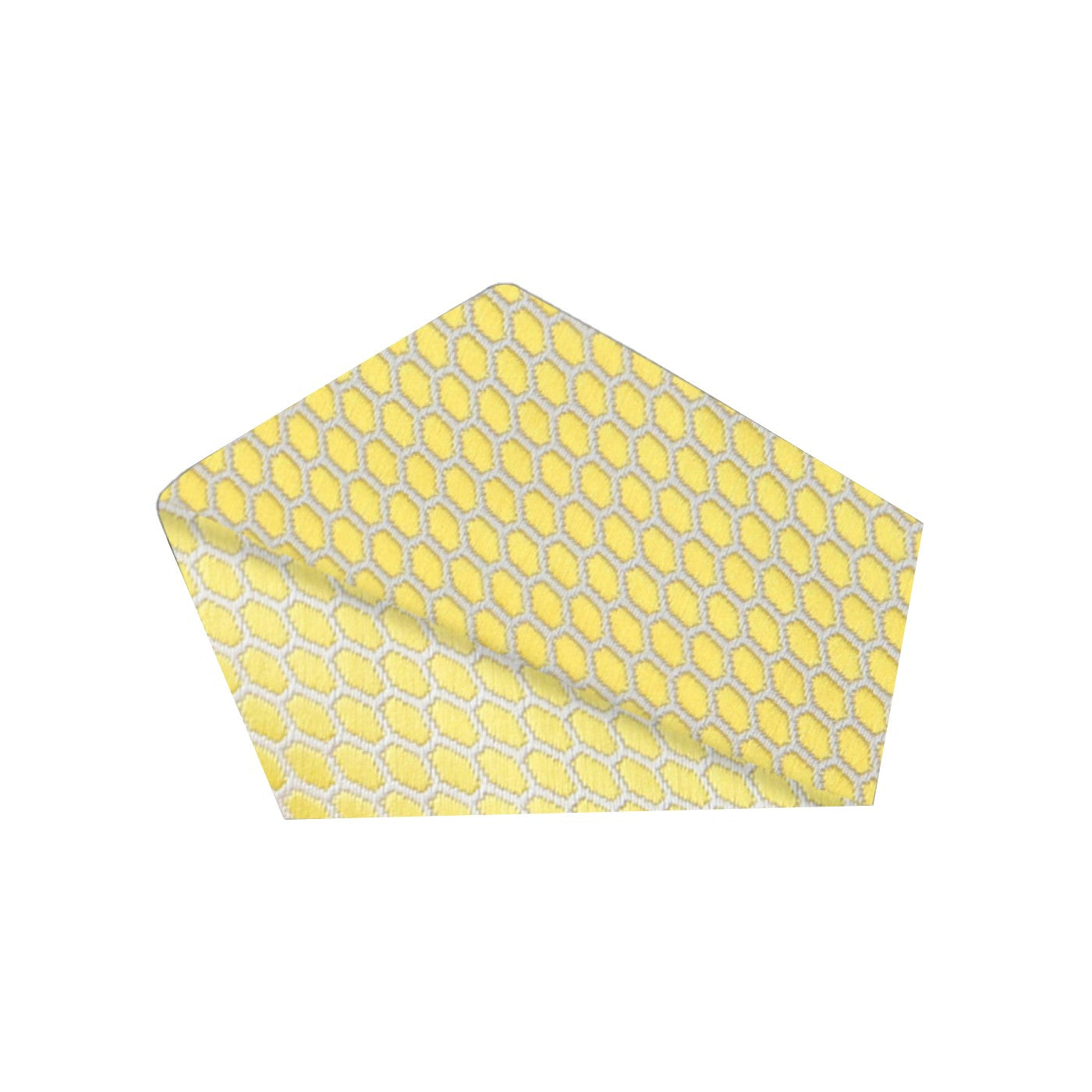 View 2: Yellow, White Geometric Pocket Square