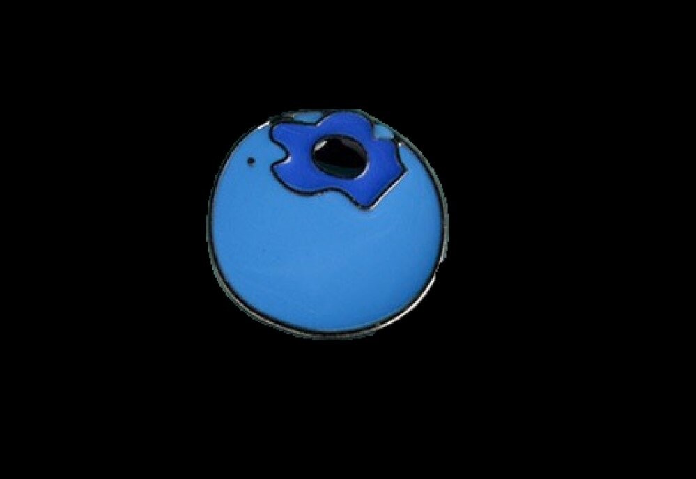 A Small Blue Dark Blue Blueberry Shaped Lapel Pin||Small Blueberry