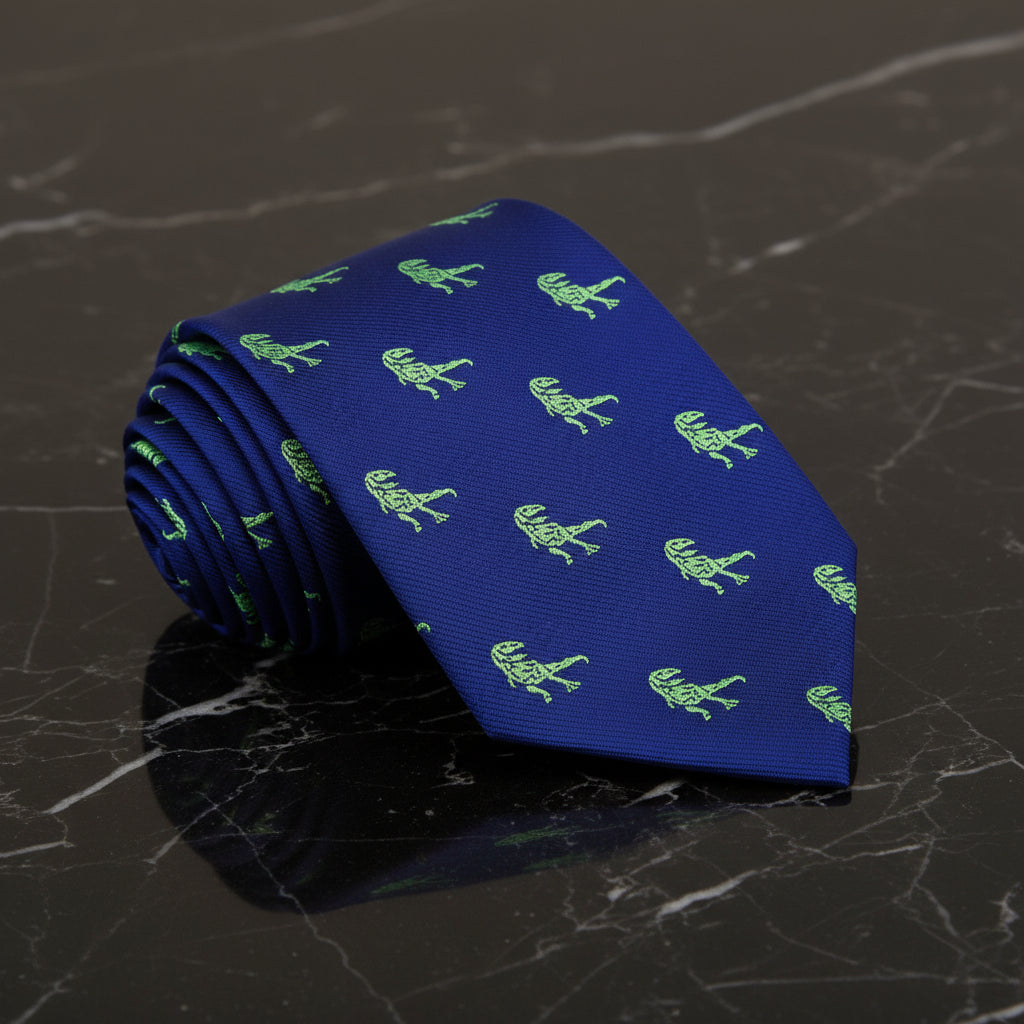 Dinosaur Necktie – Brontosaurus or T-Rex in Blue & Green
